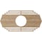 Ekena Millwork Chrysler Wood Fretwork Pierced Ceiling Medallion, Red Oak, 36"W x 18"H x 9 1/2"ID x 3/8"T CMWP36X18X0375CSRO - alternate 2